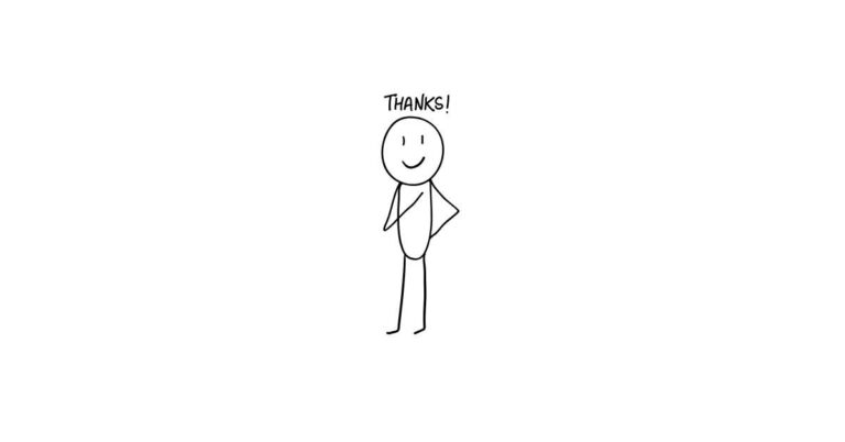 This image features a person saying thanks.